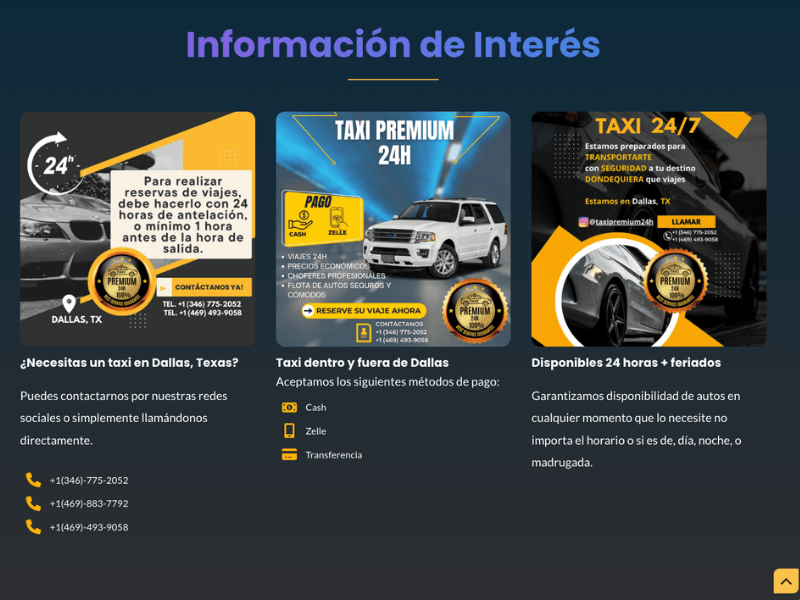 TaxiPremium24hours project showcase