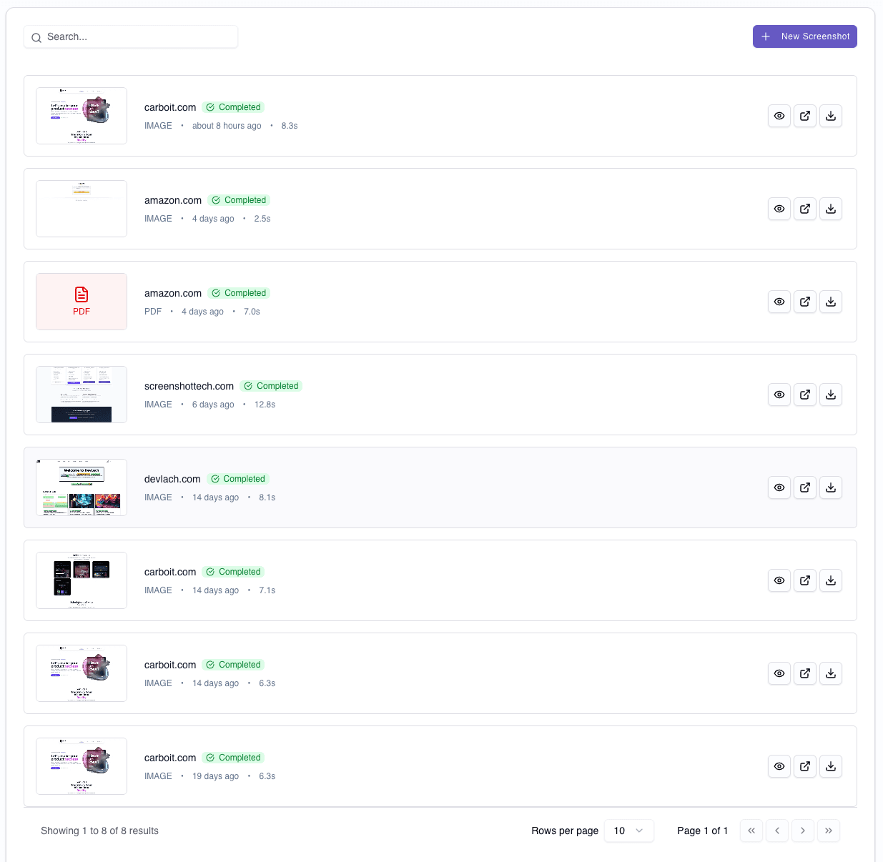 Screenshot Billing Interface